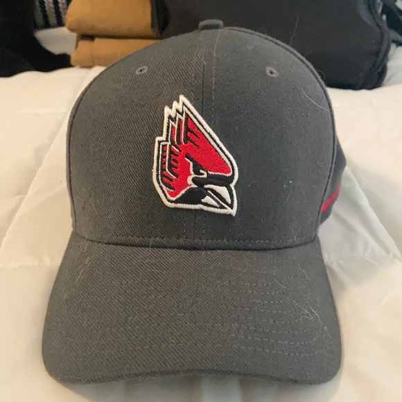 Ball State Grey Fitted Hat Size M/L